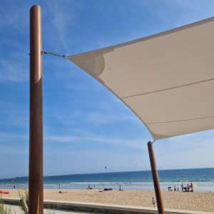 Mât en CHÊNE pour voile d’ombrage